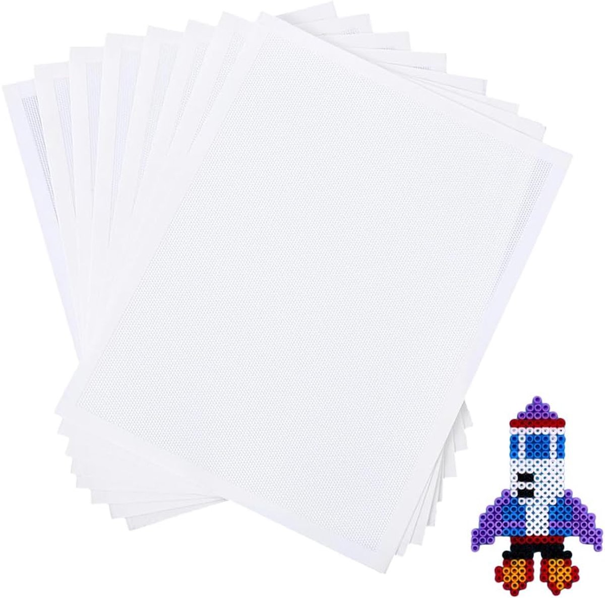 Kralen papier 30,1 x 20,4 cm herbruikbare strijkkralen doek 0,2 mm randbinding hittebestendige kralen strijkonderlegger accessoires gereedschap voor kralen