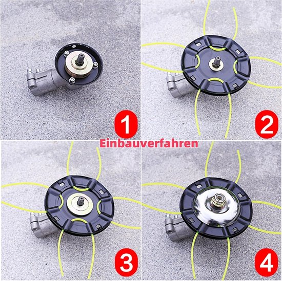 Dubbele draadkop met klopsysteem, robuuste draadspoel voor bosmaaier, eenvoudige schroefdraadadapter en antislip handgreep (gatgrootte 5 mm, 4S + trimmerdraad) — afbeelding 3