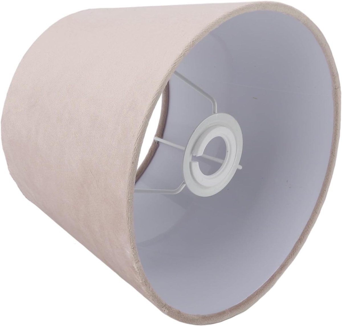 Lampenkap 16,5 Cm Bovendiameter 21,5 Cm Onderdiameter 16 Cm Hoogte, E27 E14 Kleine Lampenkap Ideaal voor Tafellampen, Vloerlampen, Handgemaakt met Pluisjesmateriaal
