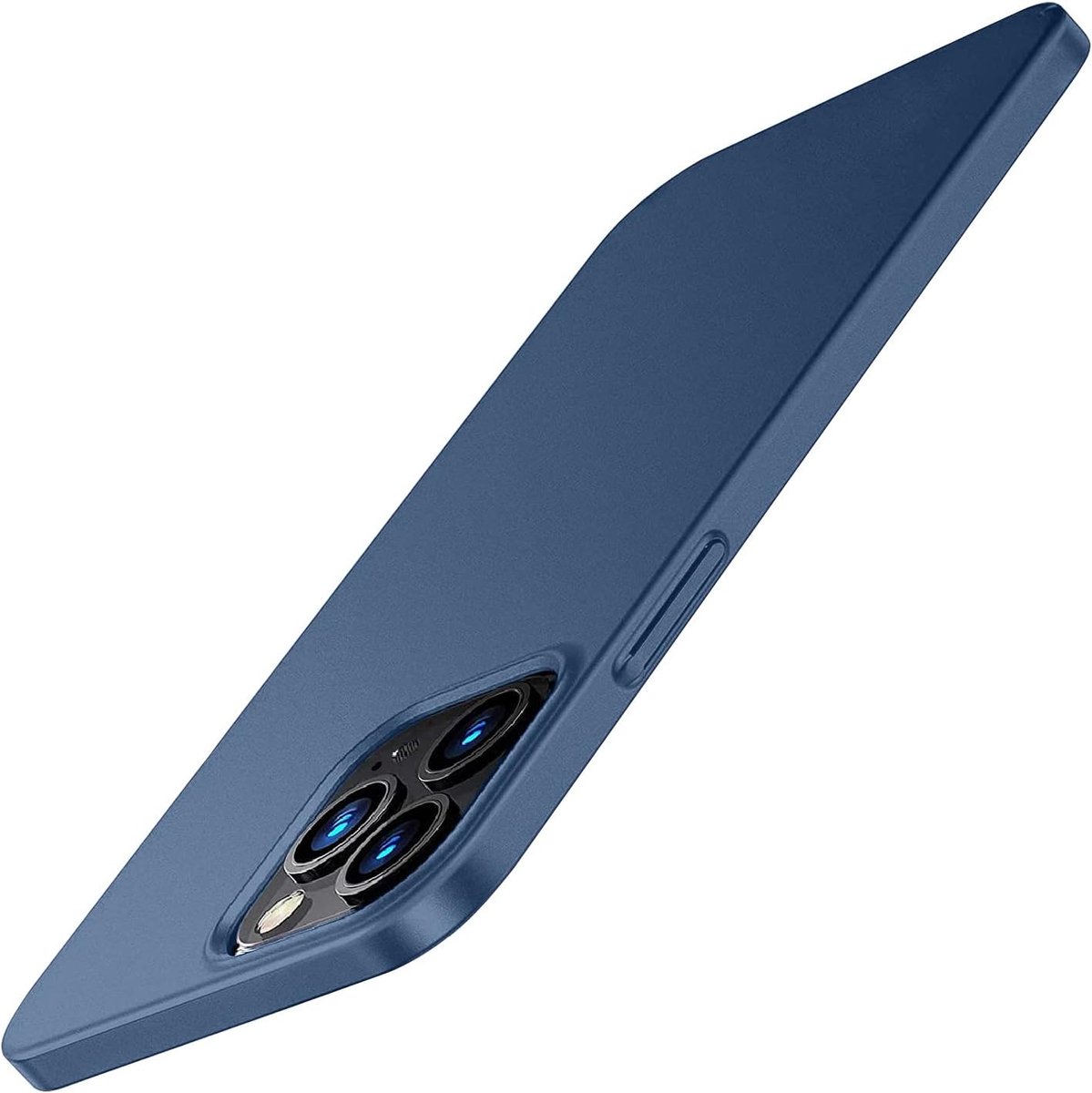 Beschermhoes voor iPhone 13 Pro, ultradun, mat, hard polycarbonaat, beschermhoes, dun, bumper, beschermhoes, krasbestendig, hardcase, zacht, anti-vingerafdruk 6,1 inch, blauw/grijs