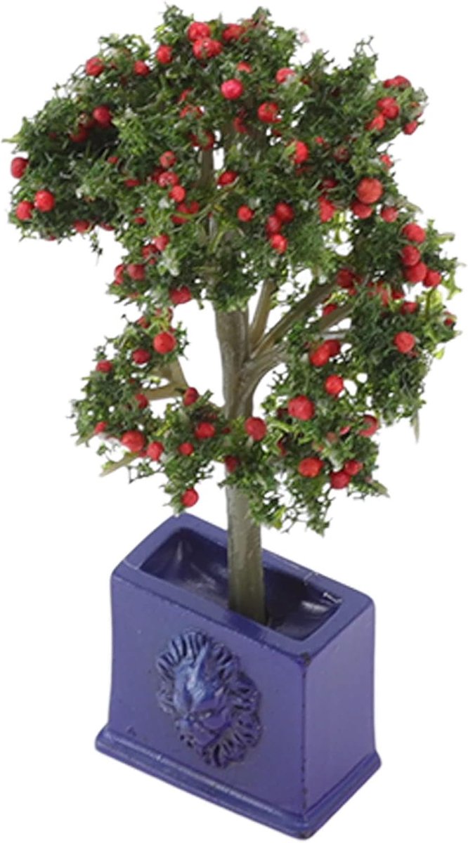 Poppenhuis Planten, 3 STKS Miniatuur Planten Kunstmatige Fruitboom Model voor 1:12 Schaal Poppenhuis Decoratie: