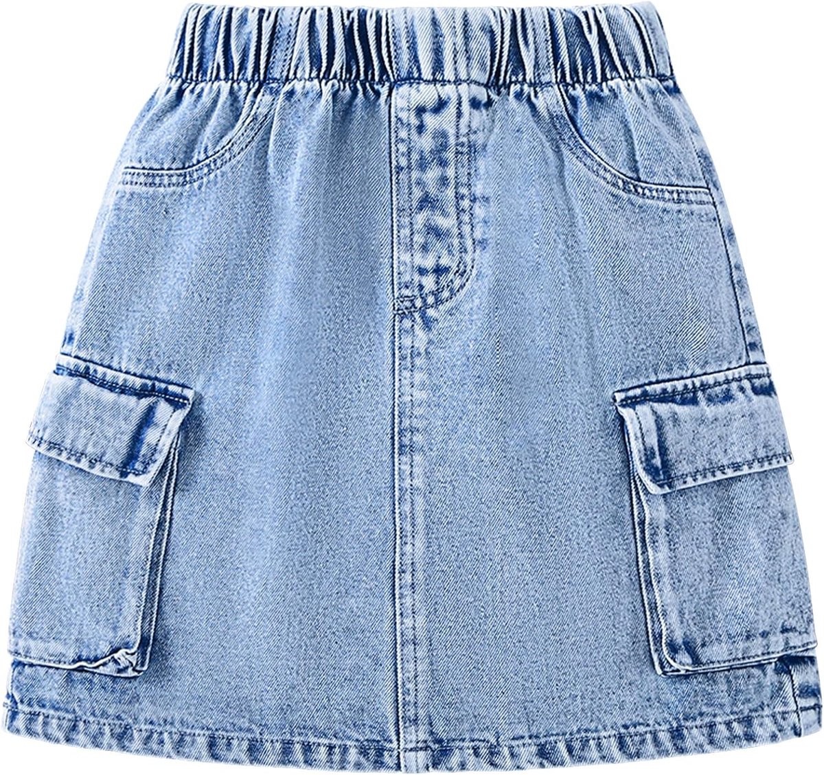 Rokken hoge taille zomer cargo rok met zakken elastische taille 8-12 jaar