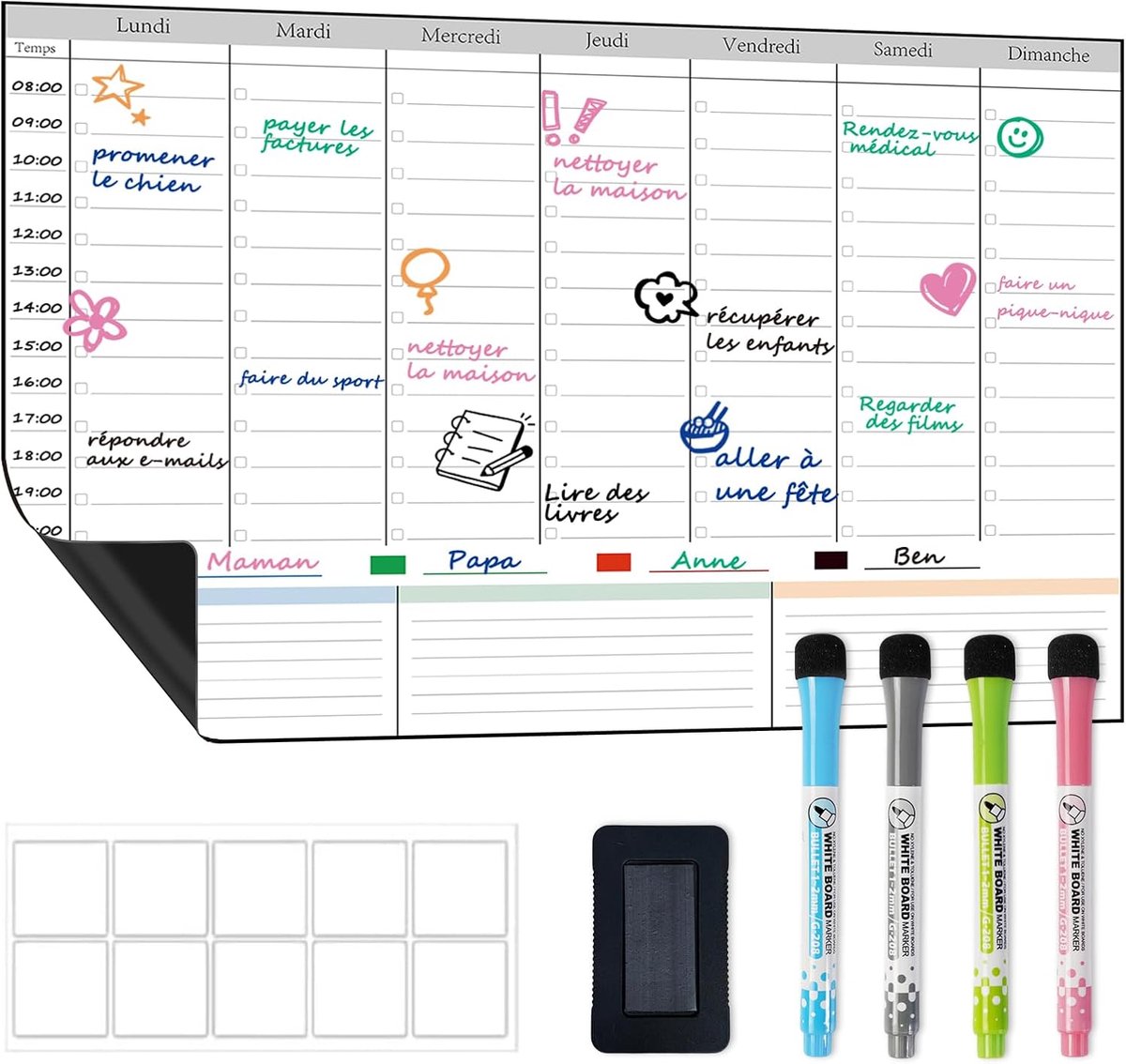 Magnetische familieplanner Frans