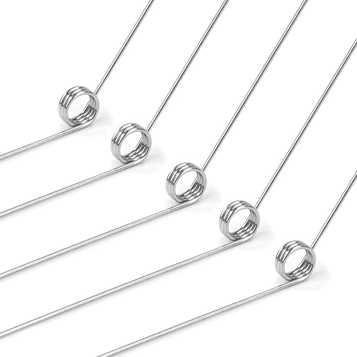 Torsieveren van roestvrij staal draaddiameter 0,3 mm binnendiameter 2 mm armlengte 20 mm hoek 135° 3 omwentelingen links 0,3 x 2 x 20 mm