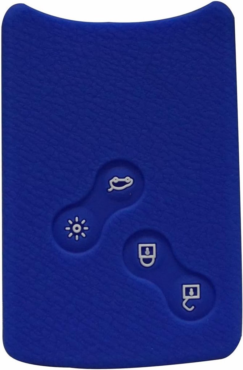 Auto Smart Key Cover Case met 4 toetsen voor Renault Clio Scenic Megane Duster Sandero Captur Twingo Koleos afstandsbediening (marineblauw)