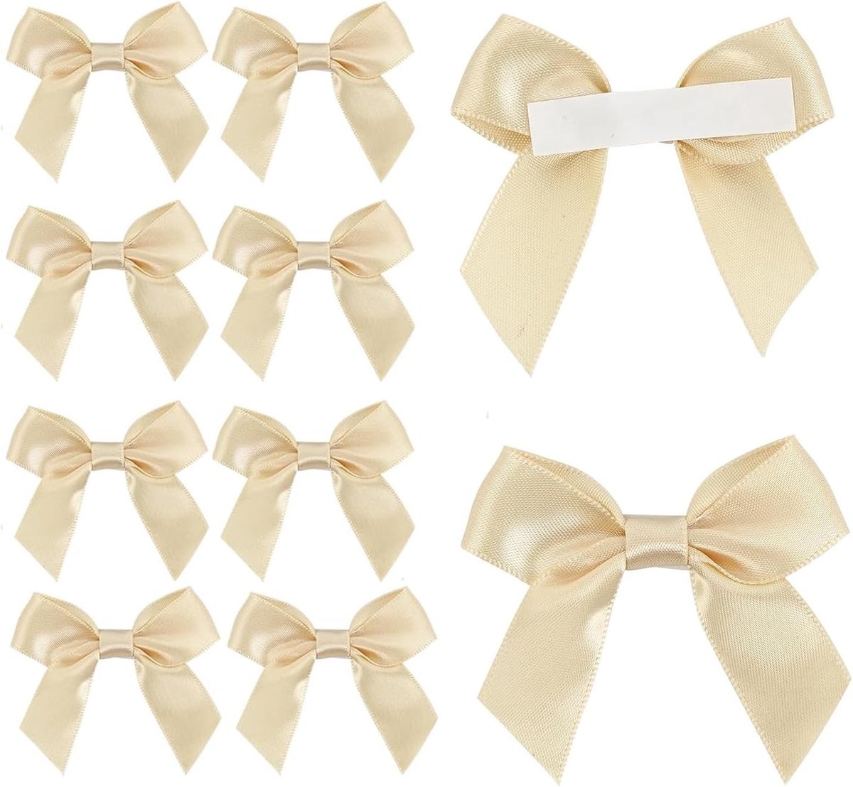 Strikken, kant-en-klare strikken met dubbelzijdig plakband, kleine strikken, mini satijnen linten, strikken voor geschenkverpakking, knutselen, bruiloftsdecoratie