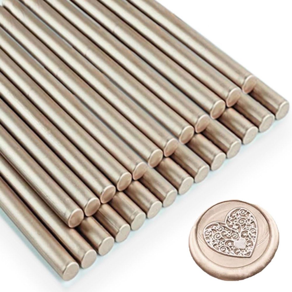 Sticks,Ioggtser 26 stuks lijmpistool waszegelsticks voor waszegelstempel, verzegelende wassticks voor lijmpistool, voor uitnodigingen, kaarten, enveloppen (Champagne Gold)