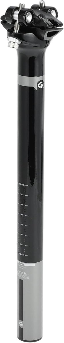 Zadelpennen duurzame fiets zadelpen zadelbuis glanzend zwart grijs 1 st 27.2x300mm koolstofvezel