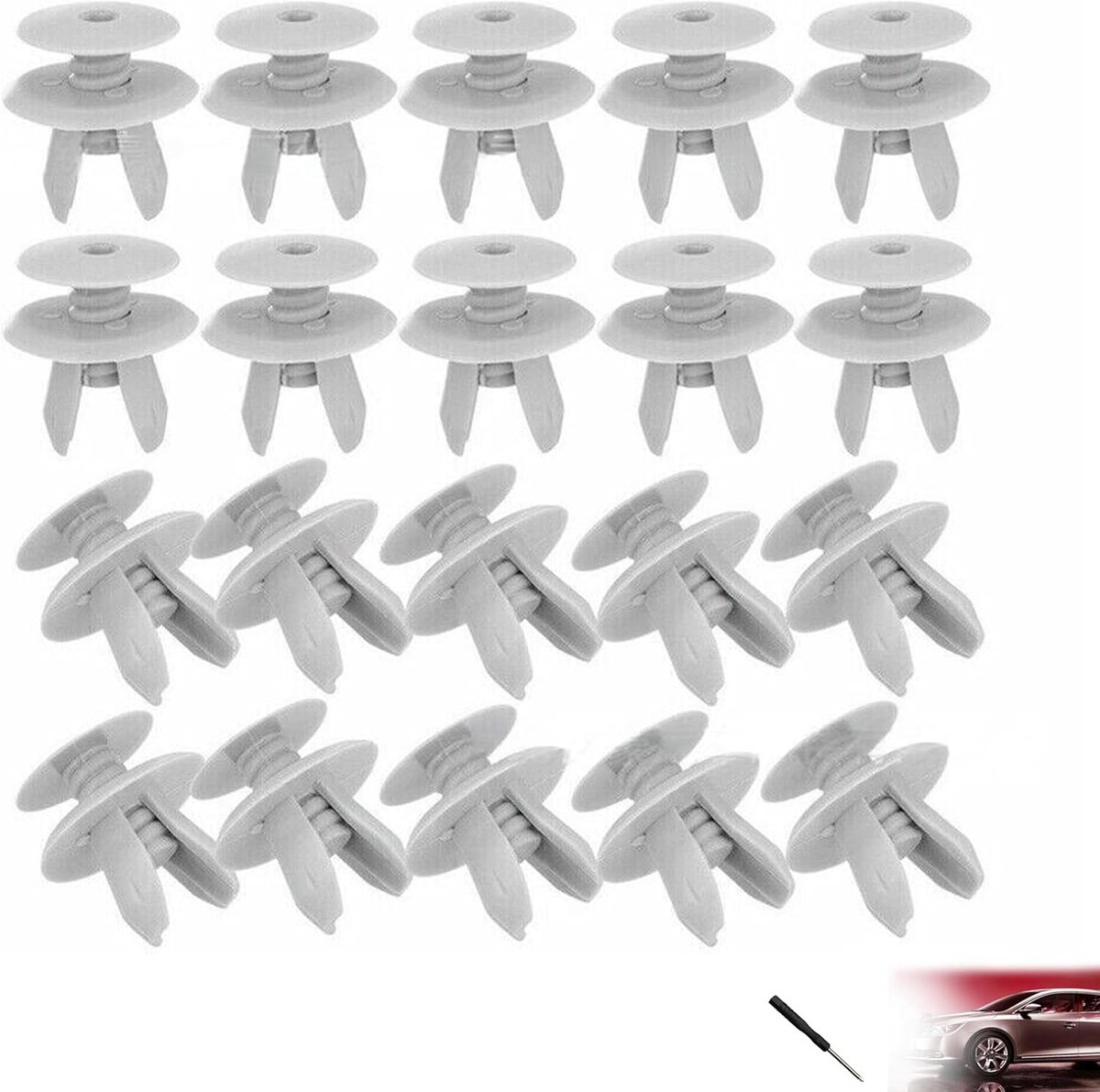 50 stuks autobevestigingsclips, soorten deurbekledingsklemmen, universele bumpers, sierlijsten, plastic clipset, spreidklinknagels, carrosserie bevestigingsset