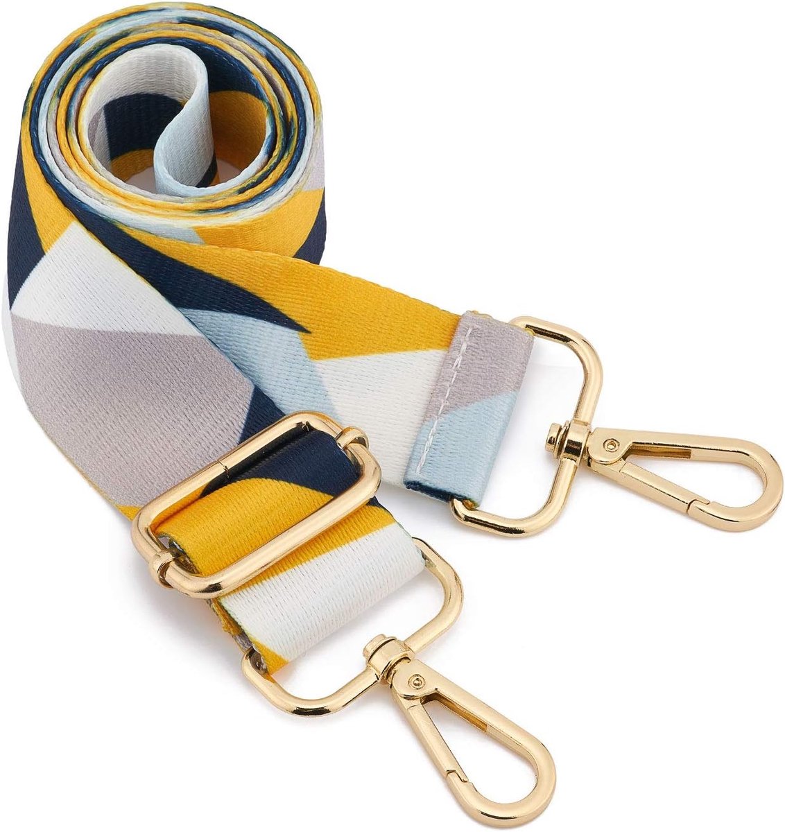 Schouderriem voor dames, goudkleurige, in lengte verstelbare, brede schouderriem, voor handtassen, 3,8 cm breed, 73-125 cm, voor handtassen (3,8 cm, kleur21 (Color21))