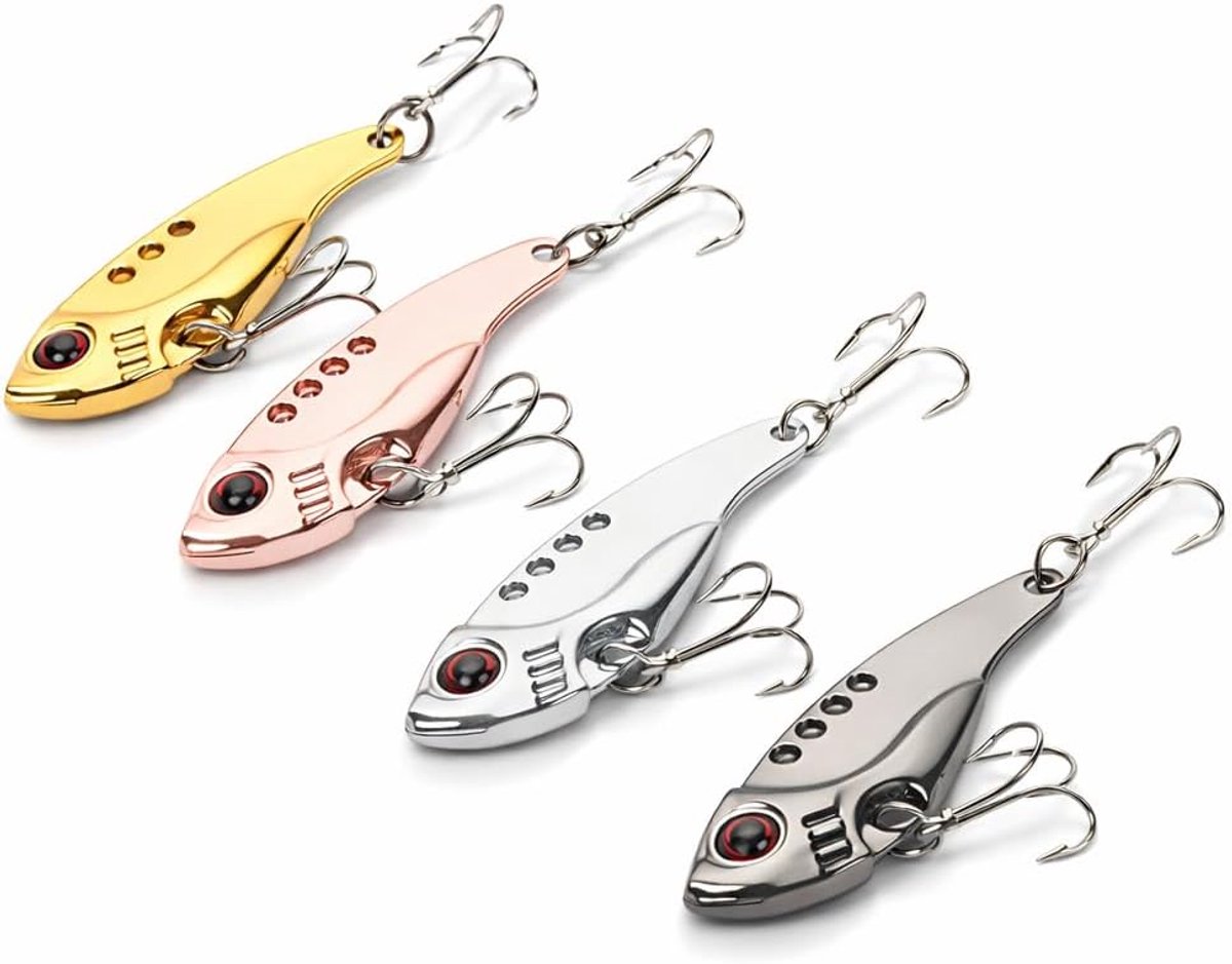 Set van 4 visaas, vishaken, vishaken, vistackle aas met 8# haken