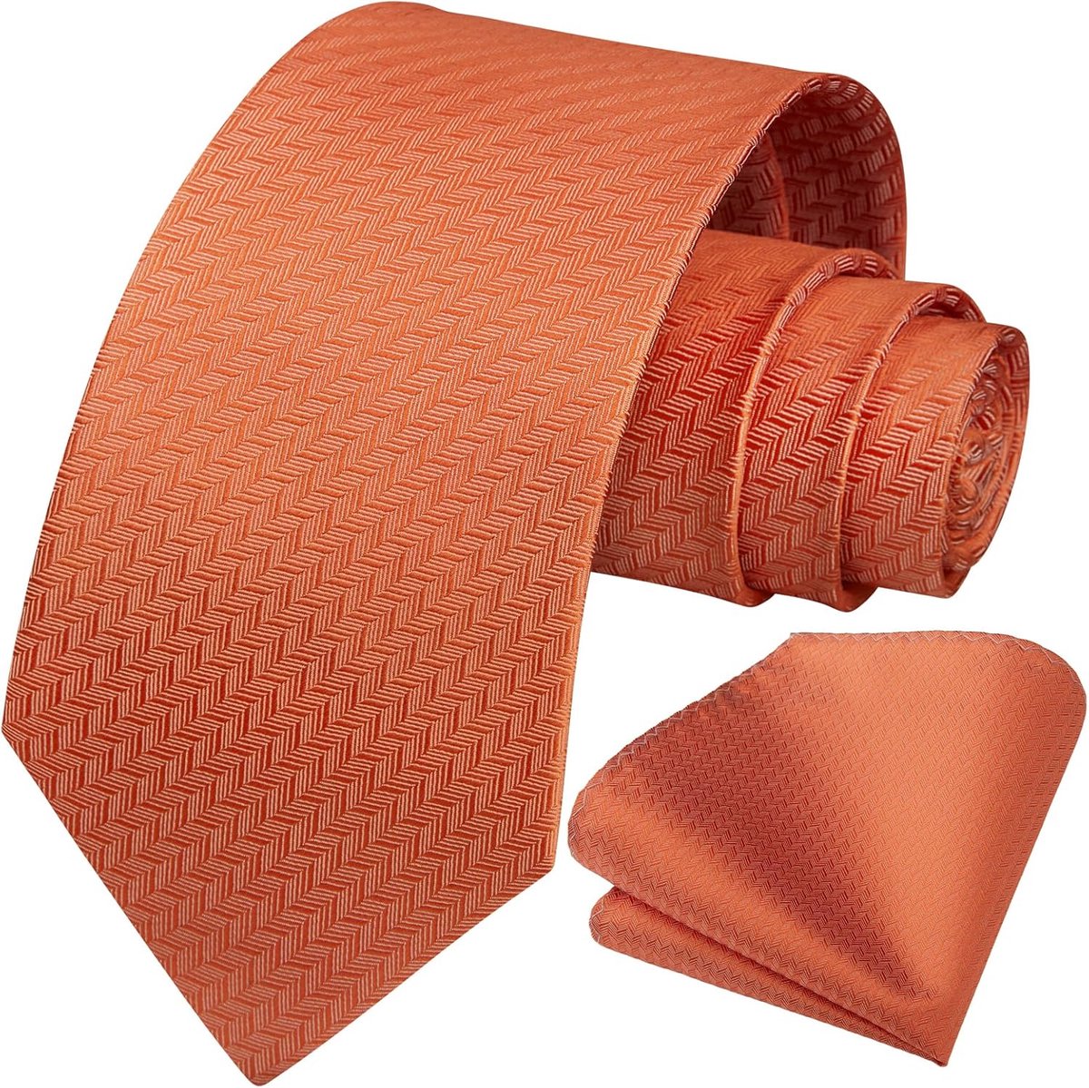 Gestreepte bruiloft stropdas zakdoek heren stropdas & pochet set