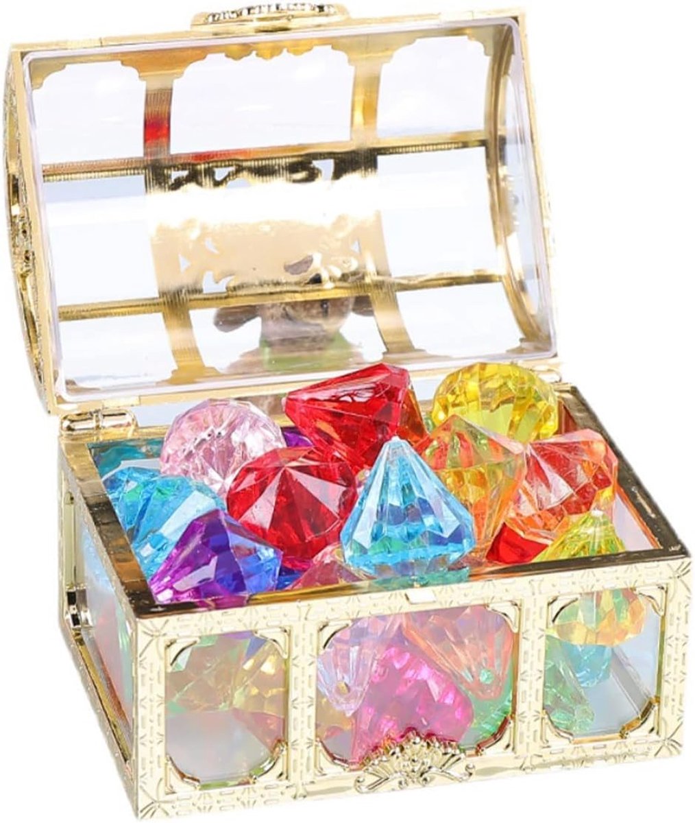 30 stuks Piratenschat Diamantenset – Multicolor Acryl Edelstenen, 25mm Formaat, Ideaal voor Schatzoeken, Geschenken, Decoraties en Kralen Ornamenten, gekleurd