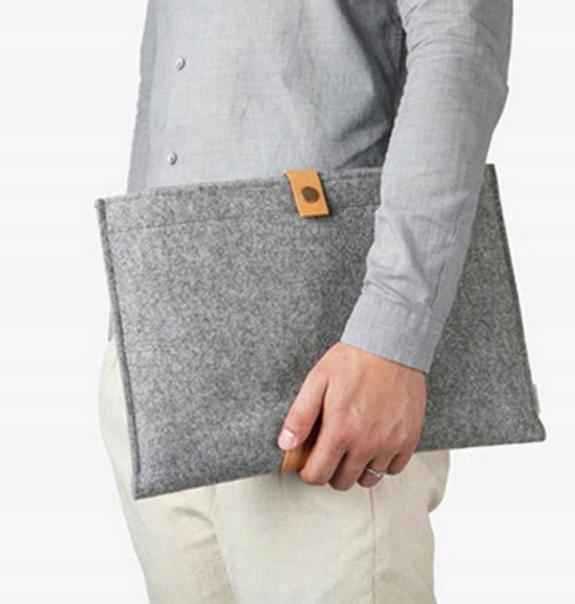 Merkloze 12" Laptoptas - Stijlvolle Beschermhoes van Vilt