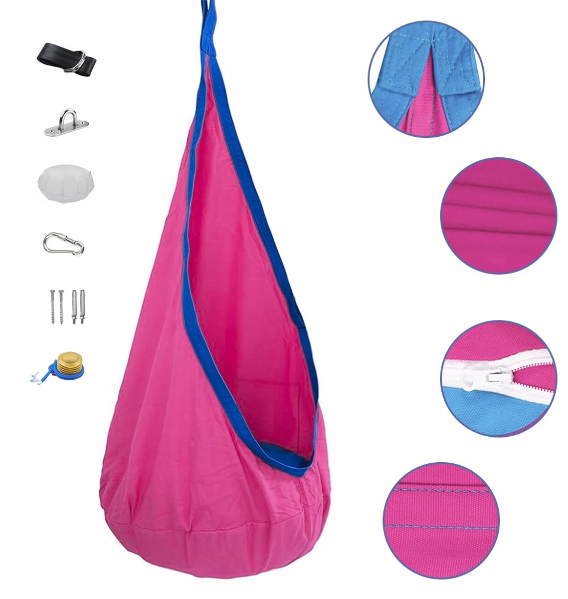 Sensory Cocoon Hangmat voor kinderen - Roze, 150kg