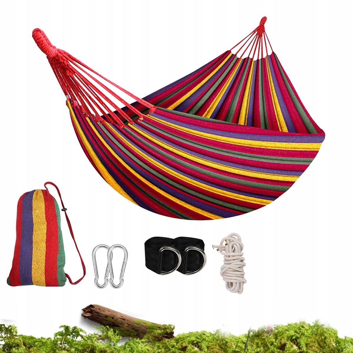 XXL Tweepersoons Hamak 270x150cm Katoen - Incl. Jij sleept