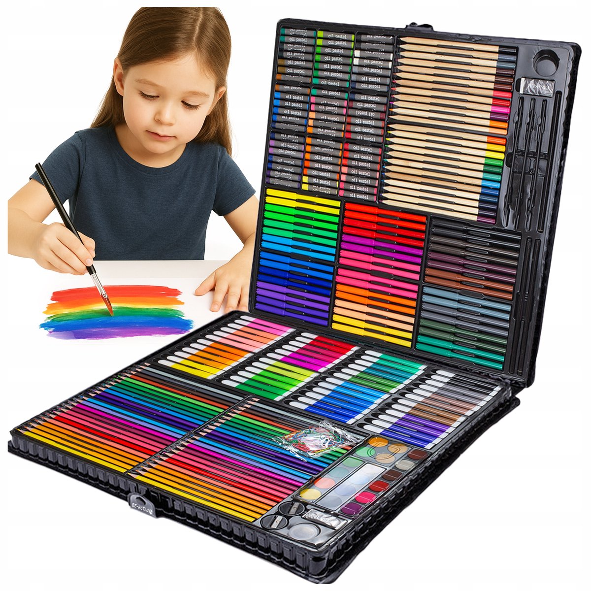 Groot 288-delig Teken- en Schilderassortiment voor Kinderen in Koffer