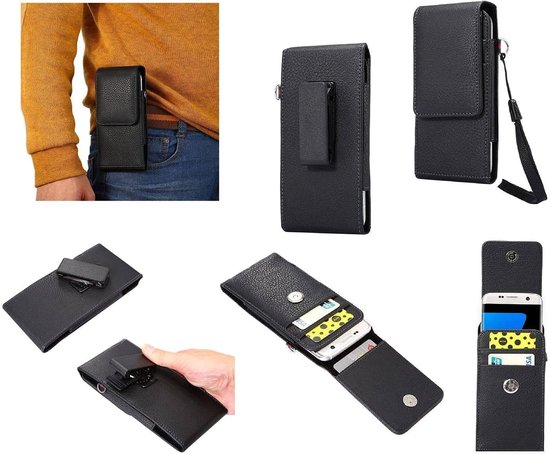 Holster Case Belt Clip Rotary 360 with Card Holder and Magnetic Closure voor Xiaomi Poco M4 Pro 4G (2022) - Black — afbeelding 2