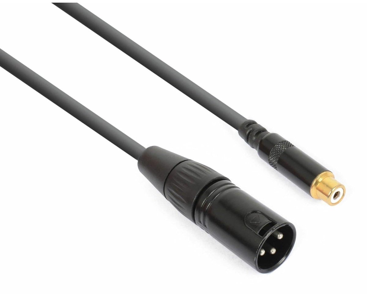 XLR Male - RCA Female kabel 15cm - hoogwaardige verbinding - ideaal voor luidsprekers - SnelShoppen