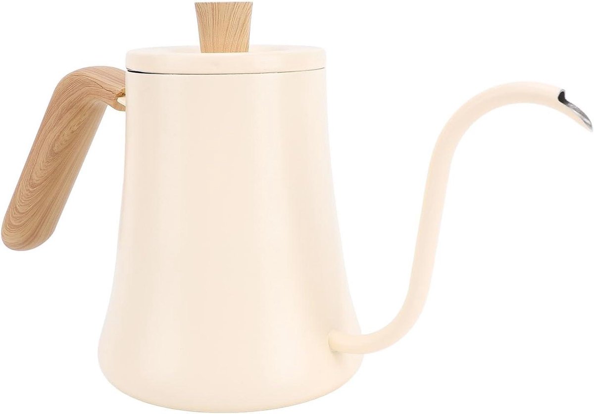 Koffieketel - Theepot Waterkoker - Koffie Zetten - Gooseneck Tuit - 600 ml - Zilver