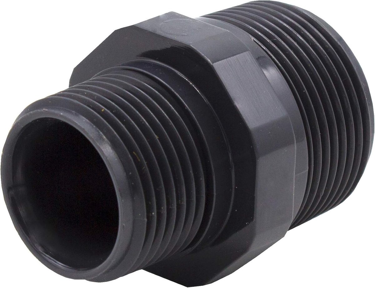 Verloopnippel 14085, 1 1/4" x 1" AG/AG, PVC-U, 10 bar