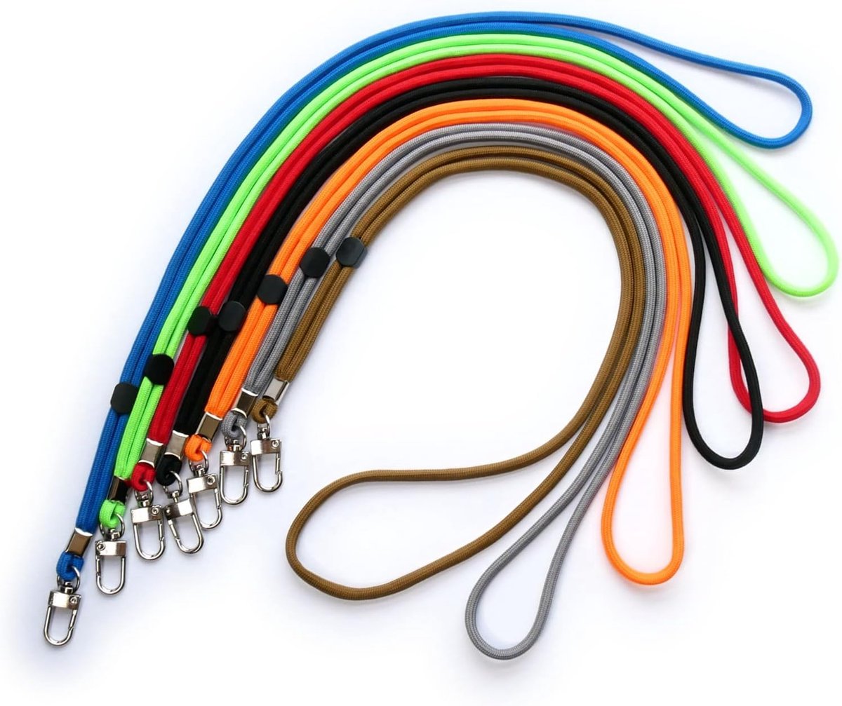 Trage.band Lange Verstelbare Lanyard Nekband met Karabijnhaak 7 Effen Kleuren