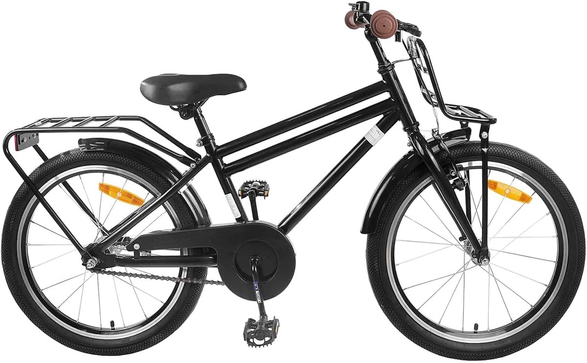 Stijlvolle kinderfiets 18 inch - wit, stalen frame, rubberen wielen, voor veilige ritten 42009298
