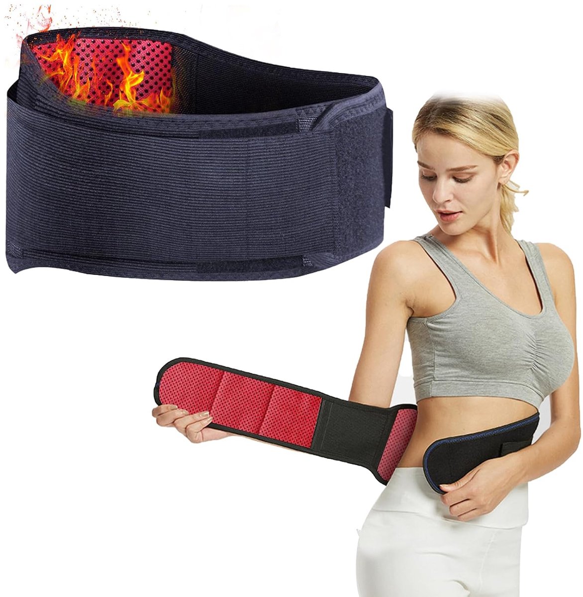 Lendensteun, lendensteun, lendensteun, warme riem voor lumbale wervelkolom, lumbale steunriem voor ischias, M