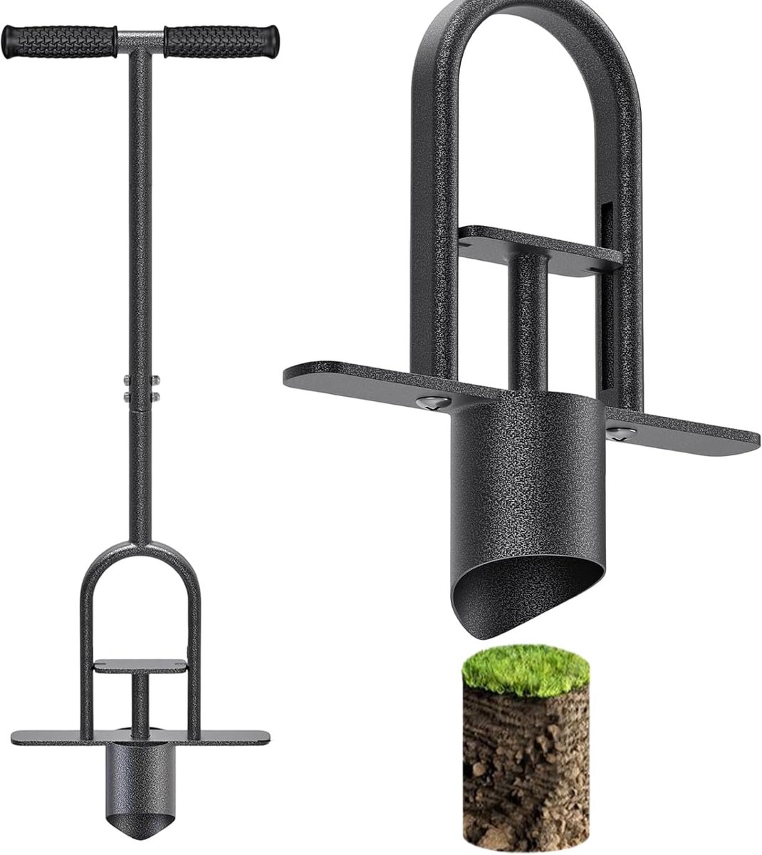 Bloemenbollen, plantengereedschap, uienplant, 87 cm, plantenhulp, tuin, lange steel, veervorm, tulpen, narcissen, gazonperforator, 11,5 cm diep, inplanthulp met automatische activering, voor verdichte