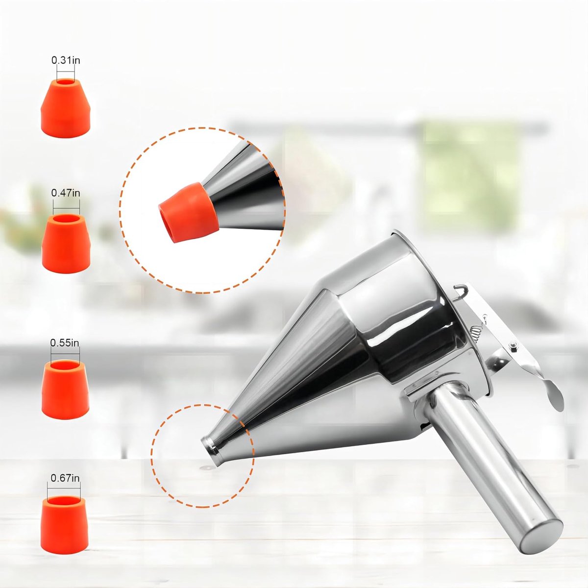 Pannenkoekenbeslag Dispenser 1,2L - Roestvrij staal - Heavy Duty met standaard - Perfect voor cupcakes en wafels - ShopVlot