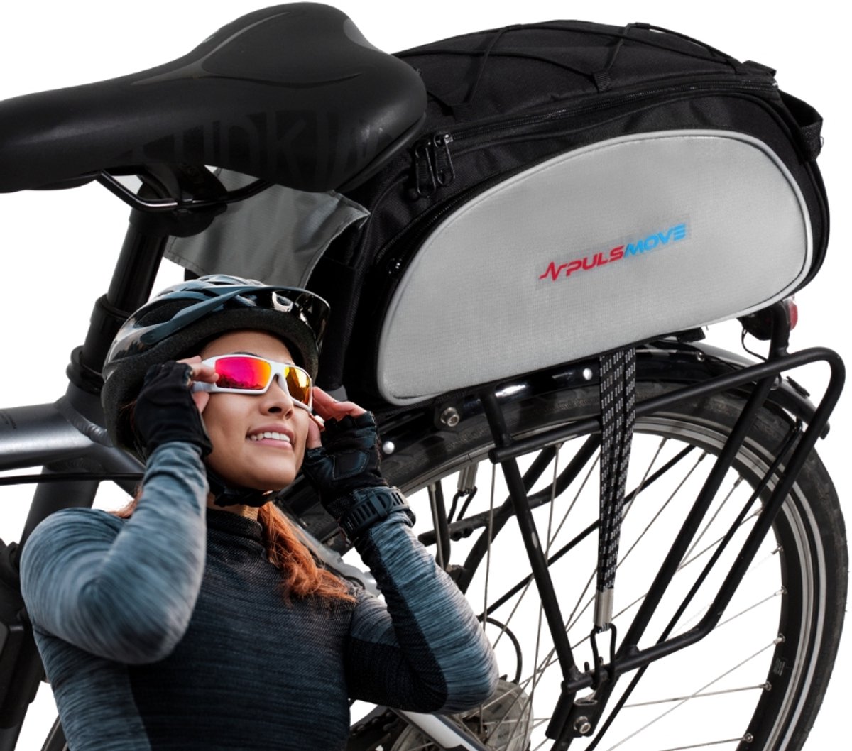 PULSMOVE Fietstas 9L voor Bagagedrager - Waterdicht & Reflecterend