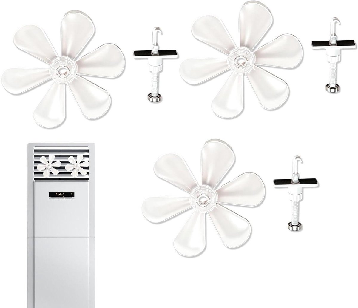 Airconditioner Winddeflector - Luchtstroomomleider Ventilator - Comfortabel Koelen - 3-Delig Universeel - 20x20x11cm - Transparant