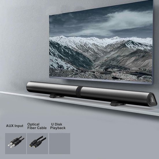 Soundbar Speakers - Verticale Speakers - Home Theater - 4 Wireless Drivers - 40W - Zwart — afbeelding 4
