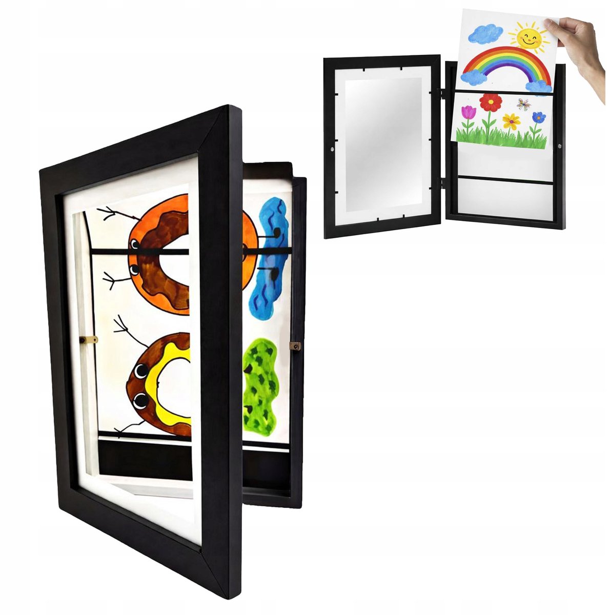 Zwarte A4 Open Frame voor Tekeningen & Foto's (25x34cm)