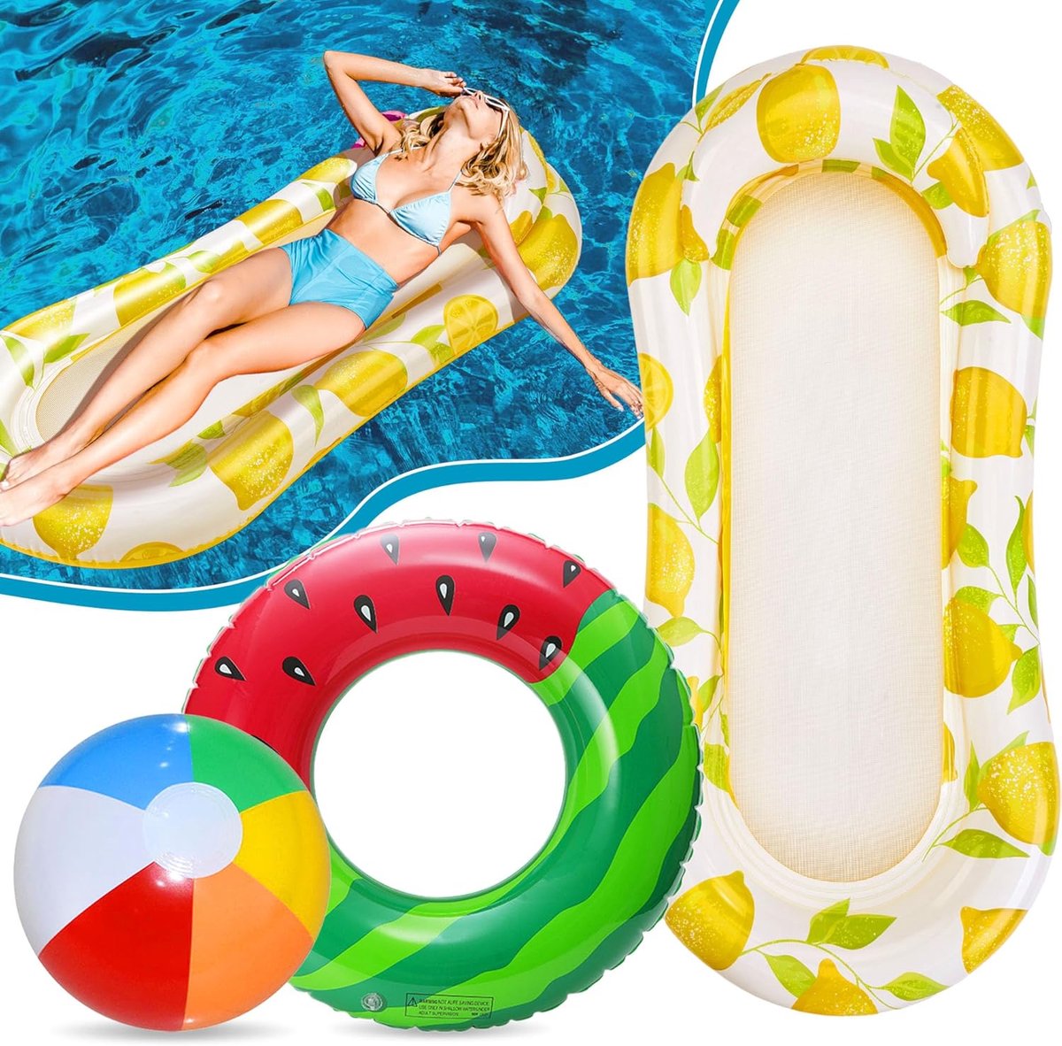 Opblaasbare hangmat voor in het zwembad - 3-delig - comfortabel en praktisch - heerlijk relaxen - ShopVlot
