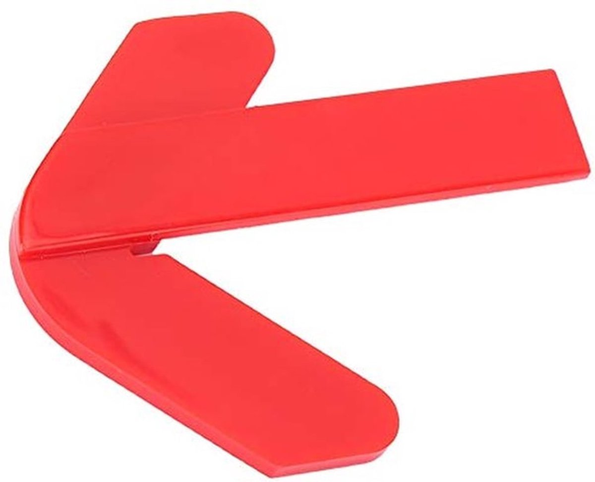 Middle Finder cirkel meetinstrument van rood ABS kunststof voor nauwkeurige houtbewerking en het eenvoudig vinden van het midden van ronde objecten