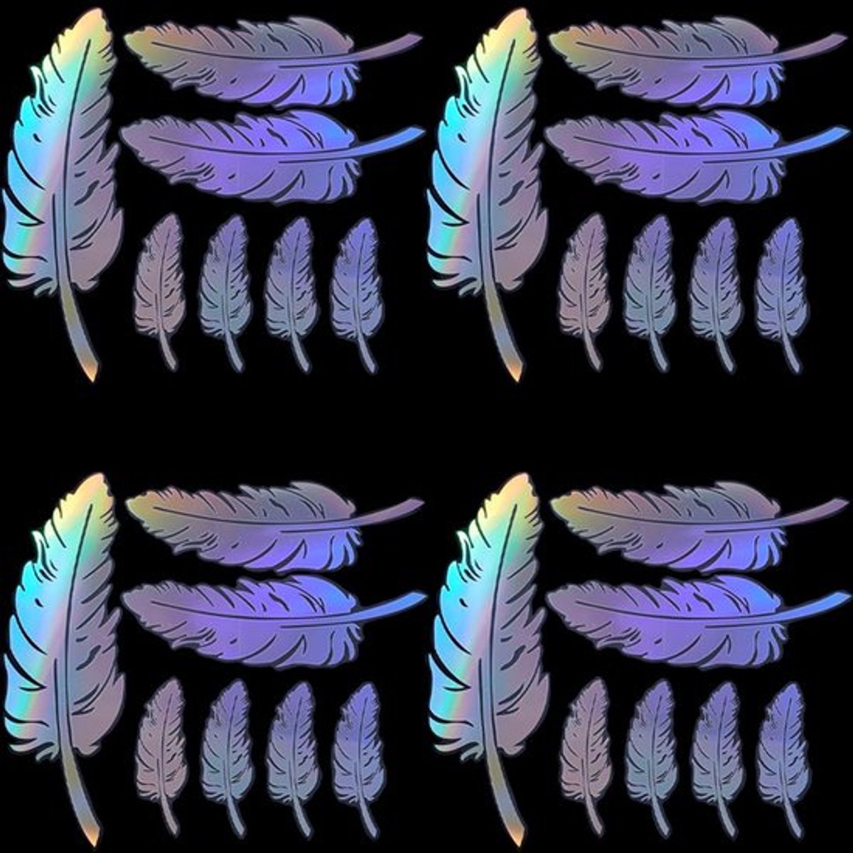 28 stuks reflecterende stickers met veren aan de zijkant, waterdicht, kleurrijke strepen, decals, krassen, decoratie voor auto's, vrachtwagens, SUV's, terreinwagens, skateboards, motorfietsen