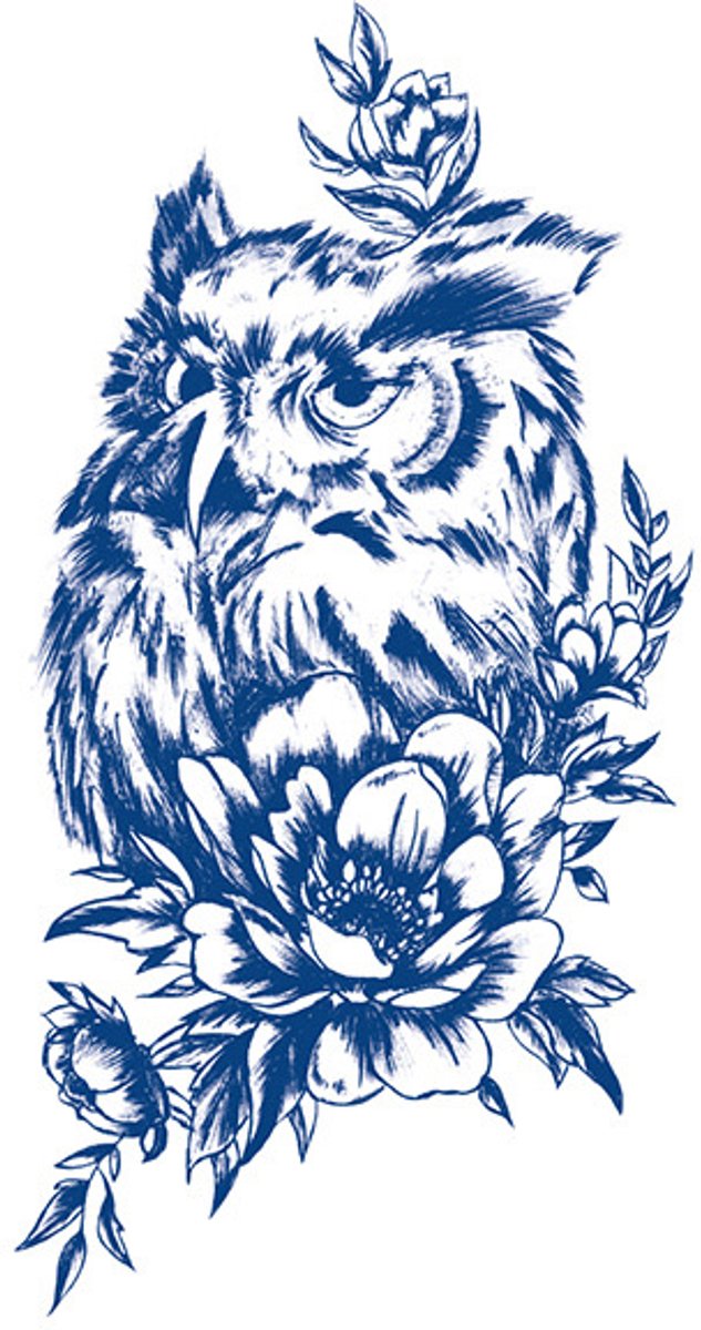 Tijdelijke tattoo Uil arm 2 weken