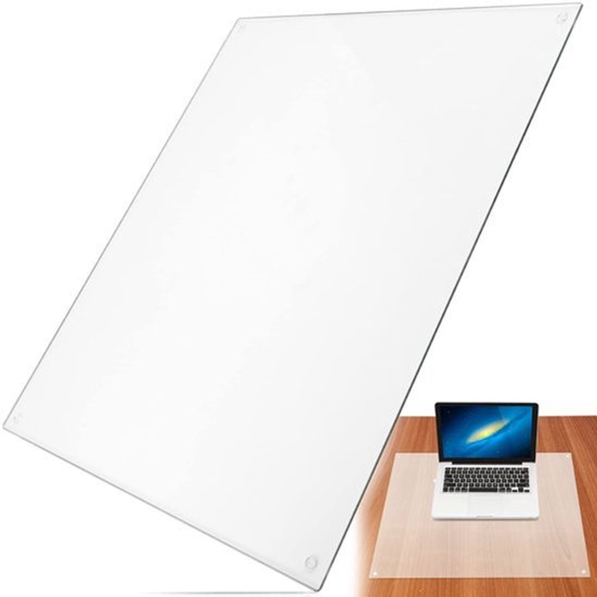 Gehard Glas Bureaumat 19" x 24" - Transparante Bureauonderlegger voor Toetsenbord of Monitor - Bescherming Tegen Krassen
