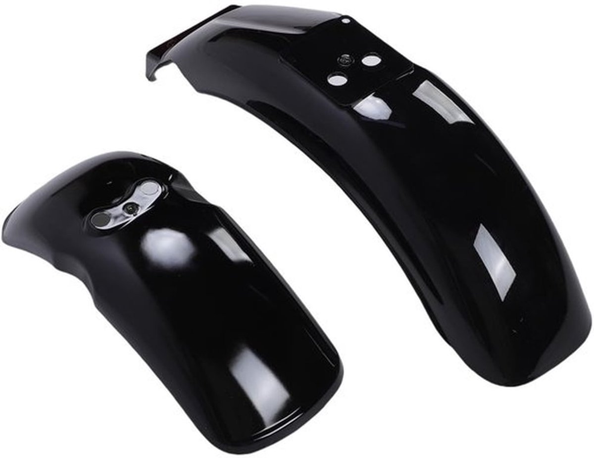 Motorcycle Mudguard Protector Set, Voor en Achter, Glanzend Zwart, Voor Monkey Gorilla Z50 Z50A Z50J Z110 Z125, 8-10 Inch Wielen