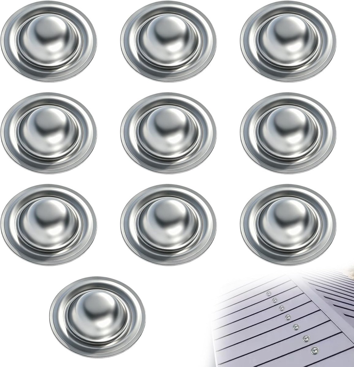 10 St Metalen Schroefdoppen Dak Kop Afdekkingen, Boutkappen & Afdichtingshoezen Voor Schroeven, Lekbescherming Weerbestendig Voor Doe-Het-Zelf Huisverbetering Garages