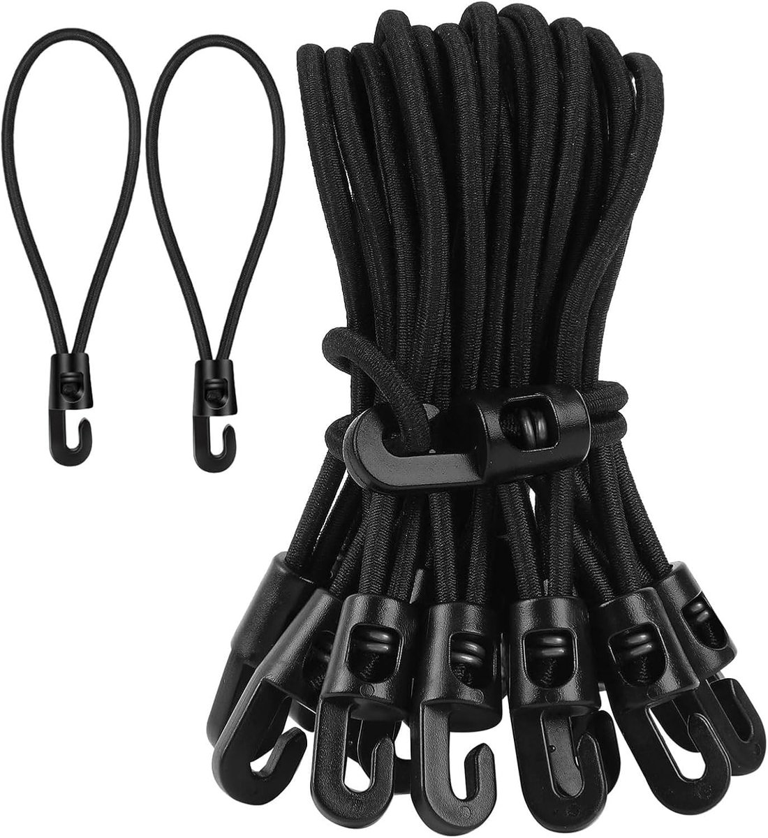 20 Stuks Elastisch Koord Met Hakens 10 cm Elastisch Koord Met Haken Veelzijdig Inzetbaar Expander Met Haken Voor Zeilen, Kamperen, Tenten, Caravans, Outdoor, Waterdichte Zeilen