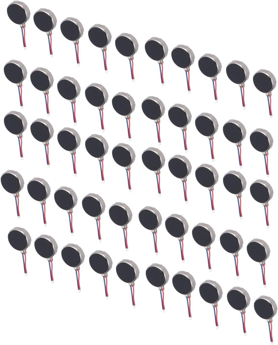 50 Stuks Mini-vibratiemotoren – DC 3V 10x2,7 Mm – Anti-interferentie, Geluidsarme, Micro-vibrerende Motor - Ideaal voor Horloges, Mobiele Telefoons, Armbanden en Tablets