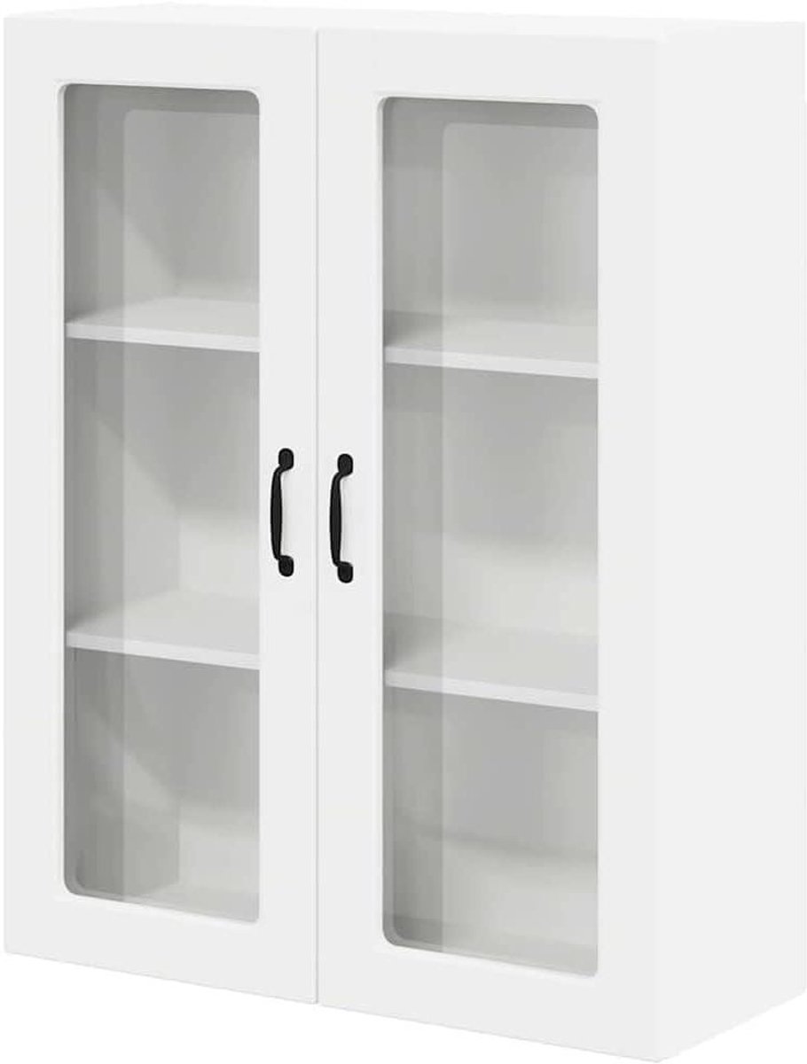 Keukenwandkast - Hangende kast - Keukenopslag - Duurzaam houtmateriaal - 80 x 31 x 100 cm - Wit