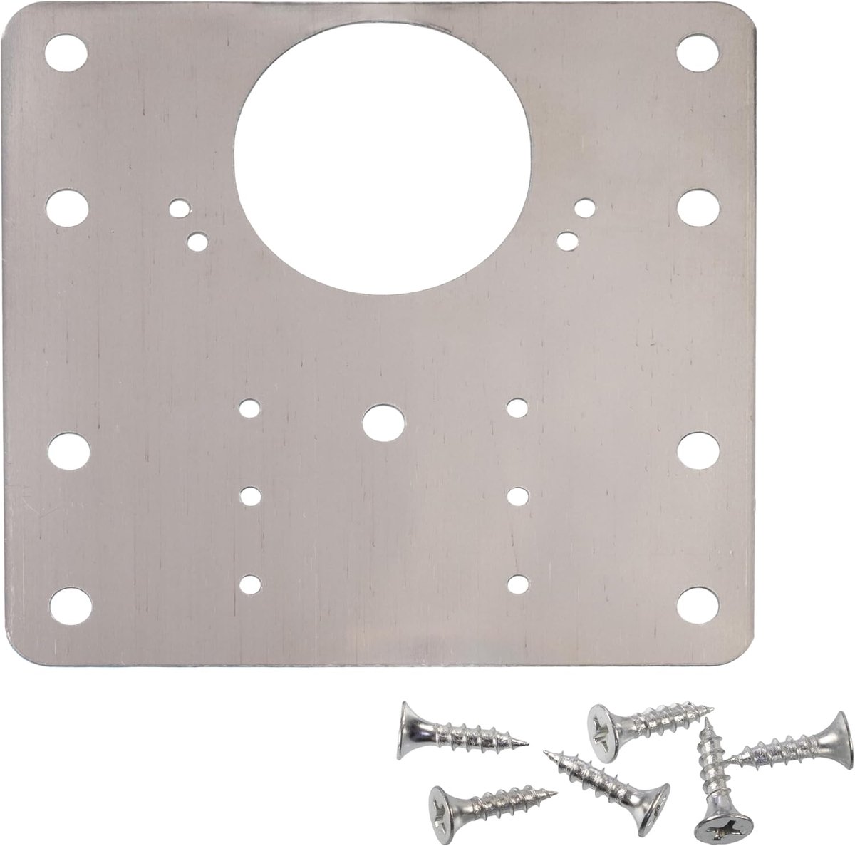 - C74731 - Set van 4 verstevigingsreparatieplaten voor geperforeerde scharnieren 90x90 mm - staal - meubelbevestiging beslag beslagbeslag