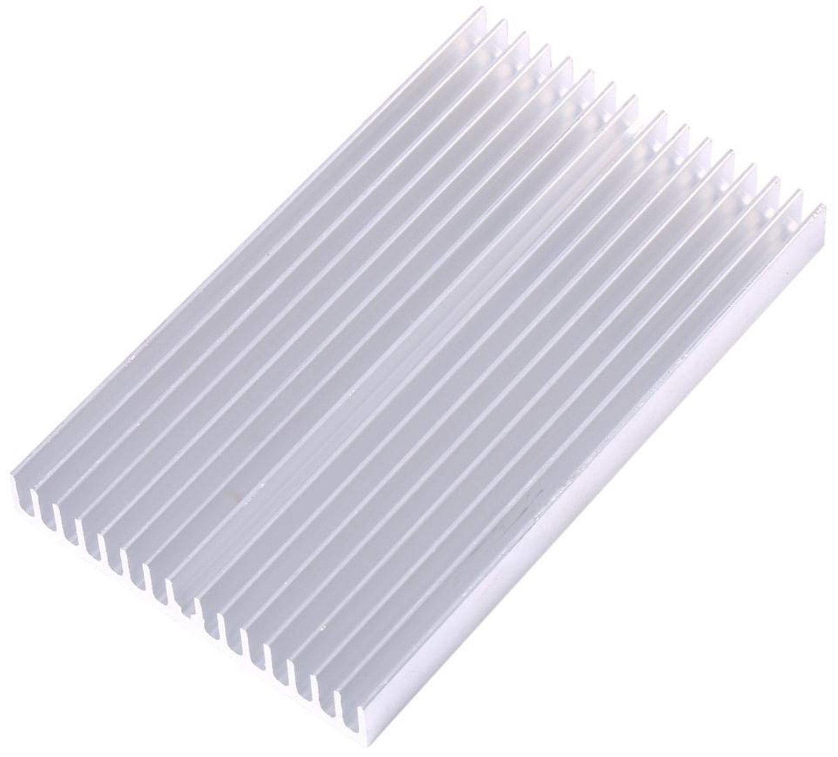 100 * 60 * 10mm Aluminium koellichaam DIY Grille Vorm Heatsink Chip Argentate Koeler Koelvin Module voor IC LED Power Transistor