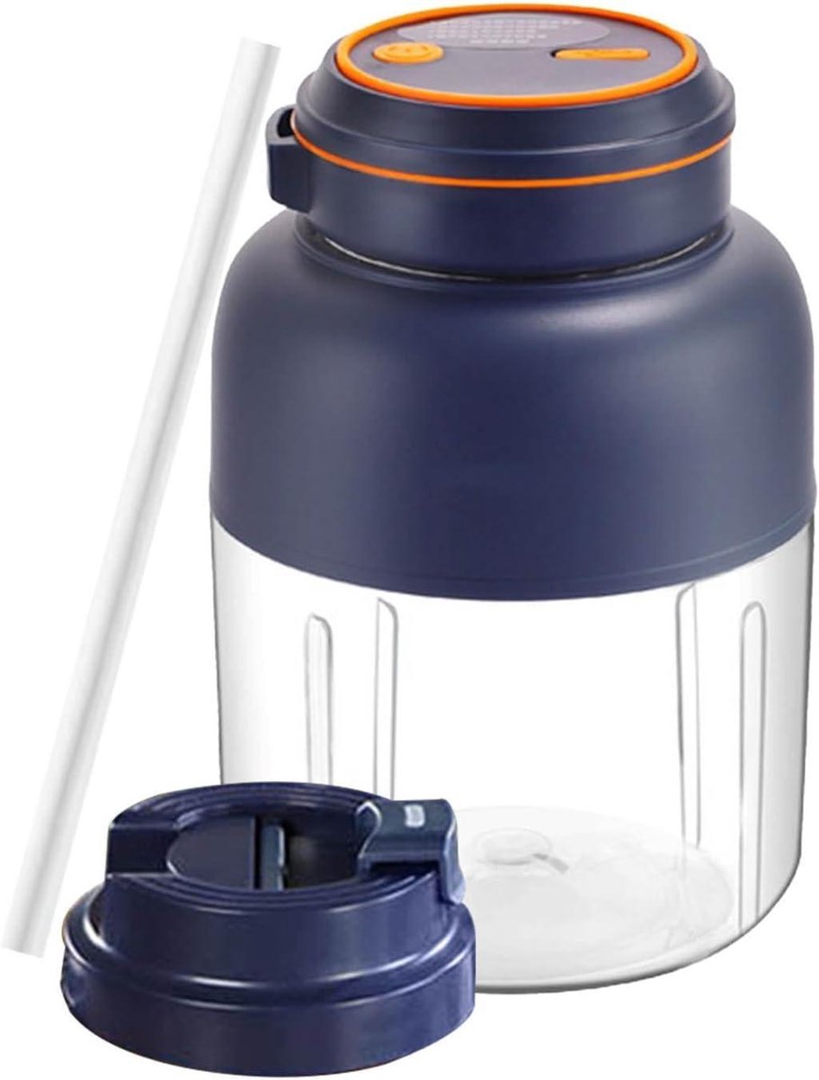 Draagbare Blender - Mixbeker Shaker - Drankjes Maken - Verstelbare Snelheid - 1300ml Capaciteit - Blauw