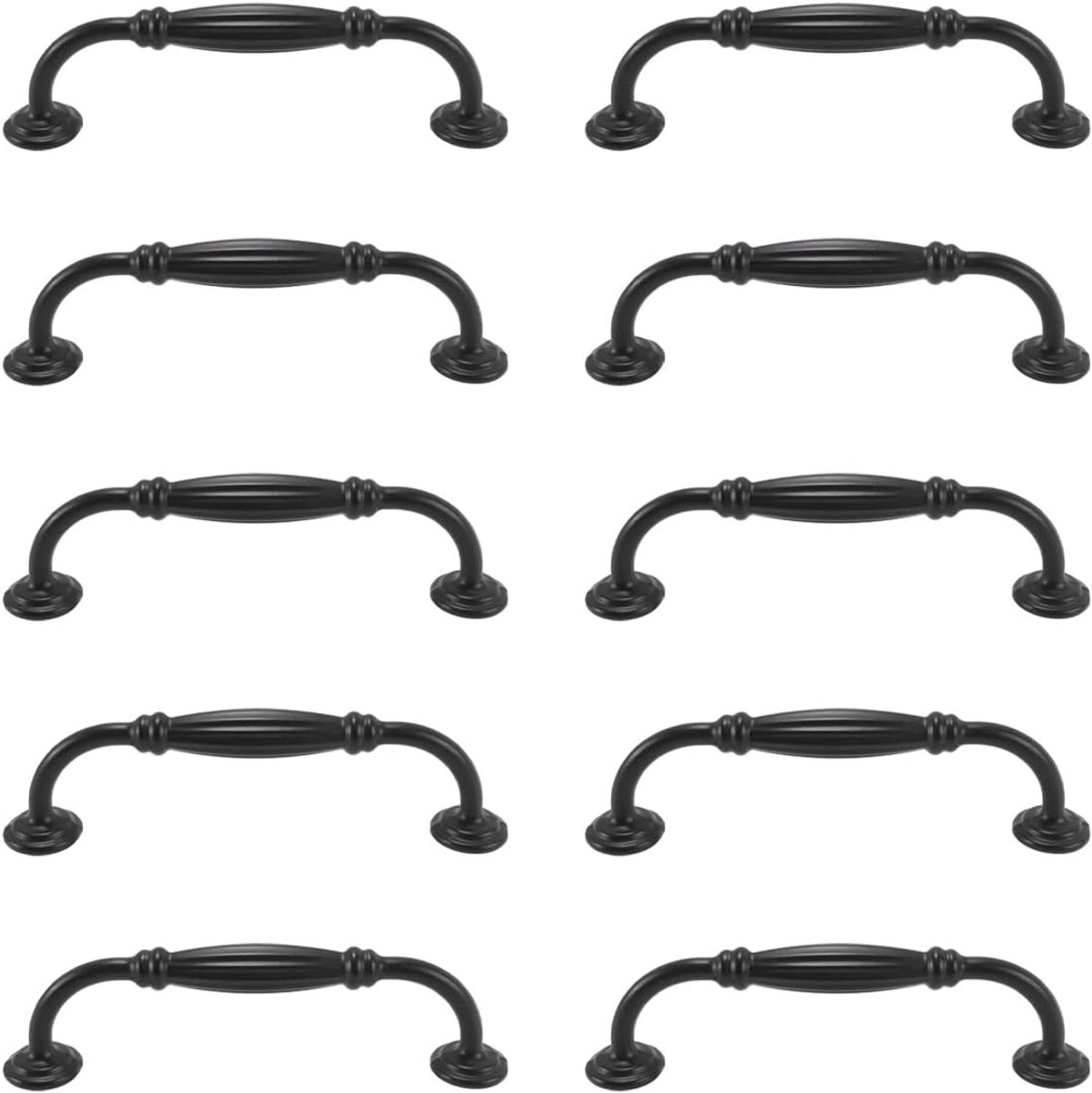 Kabinetslade trekt Zwart Aluminium Kabinetshandvatten 96mm Gatafstand Moderne Mat Zwarte Trekt voor Keukenlade Kledingkast Deurmeubilair Gebruik
