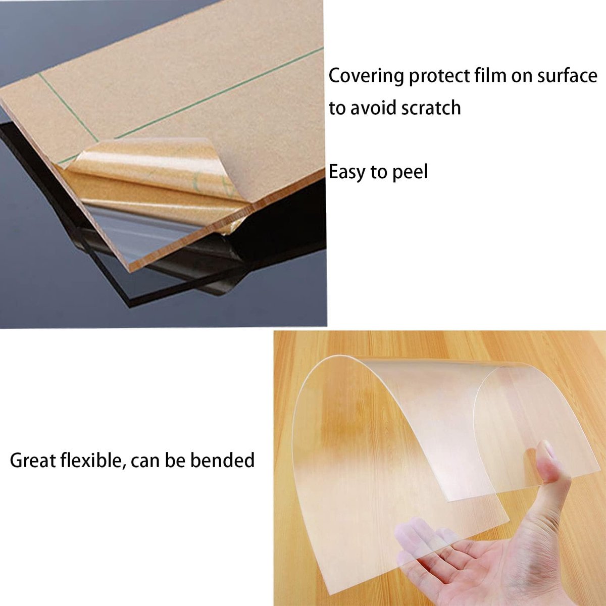 2 stuks plexiglasplaten, 3 mm acrylplaten van transparant plexiglas voor woondecoratie, displays, lijsten, schilderkunst (30 x 30 cm)
