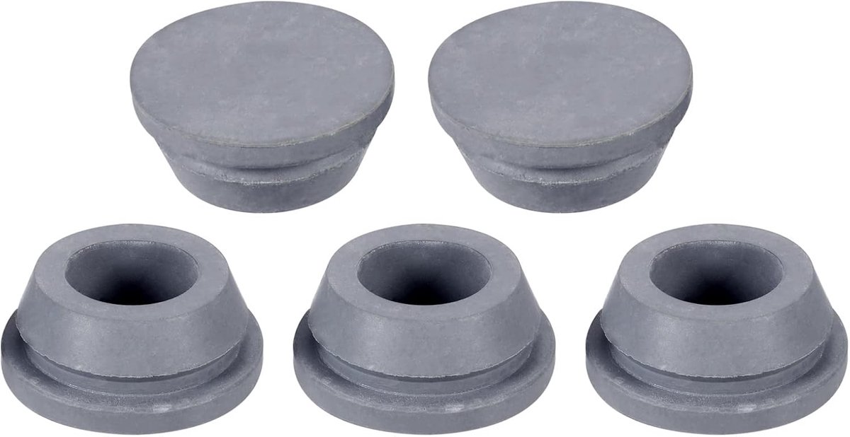 Sourcing map Pakket van 5 airconditioning afvoerstoppen 18 mm rubber reserveonderdeel voor venster AC grijs